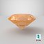 Round Brilliant Cut Amber 3D model