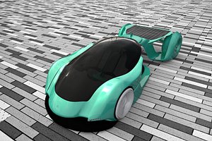The VOLT Futuristic EV Hypercar 3D