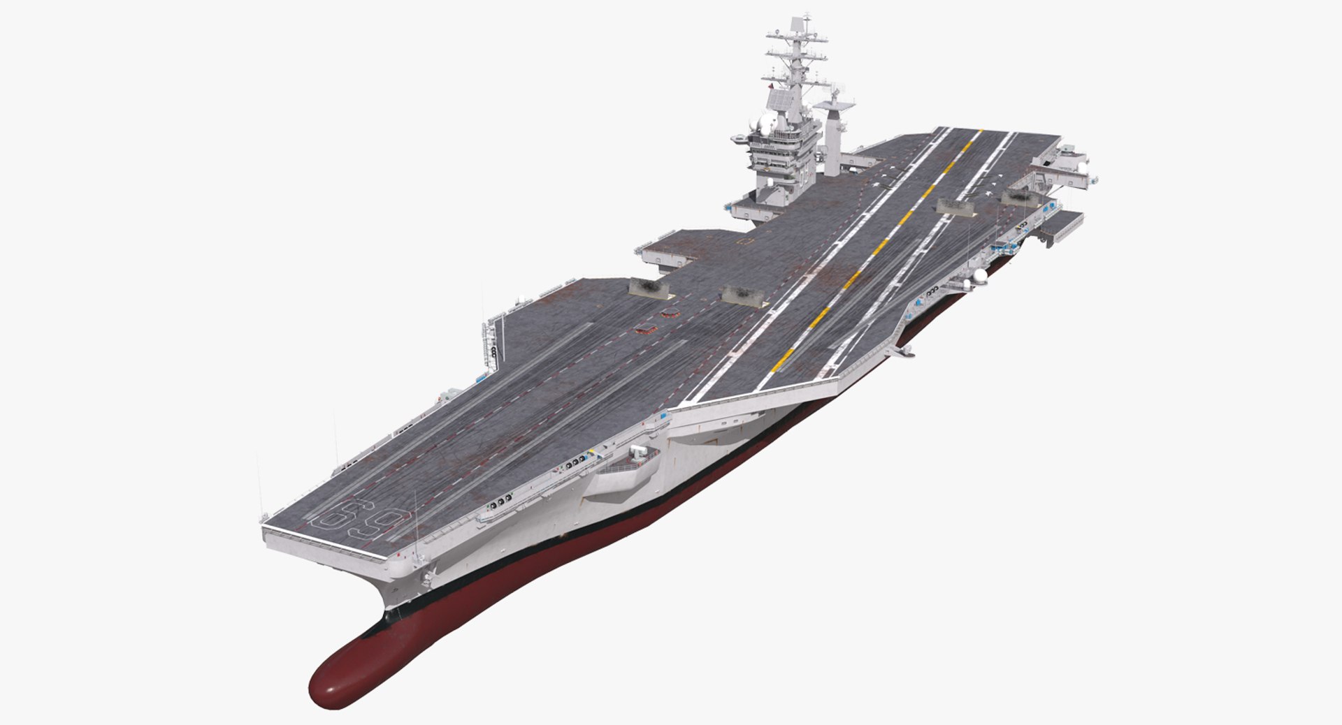 USS Dwight D Eisenhower CVN 69 3D model preview