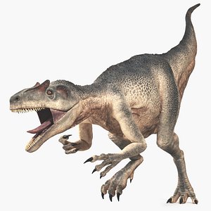 3D allosaurus dinosaur