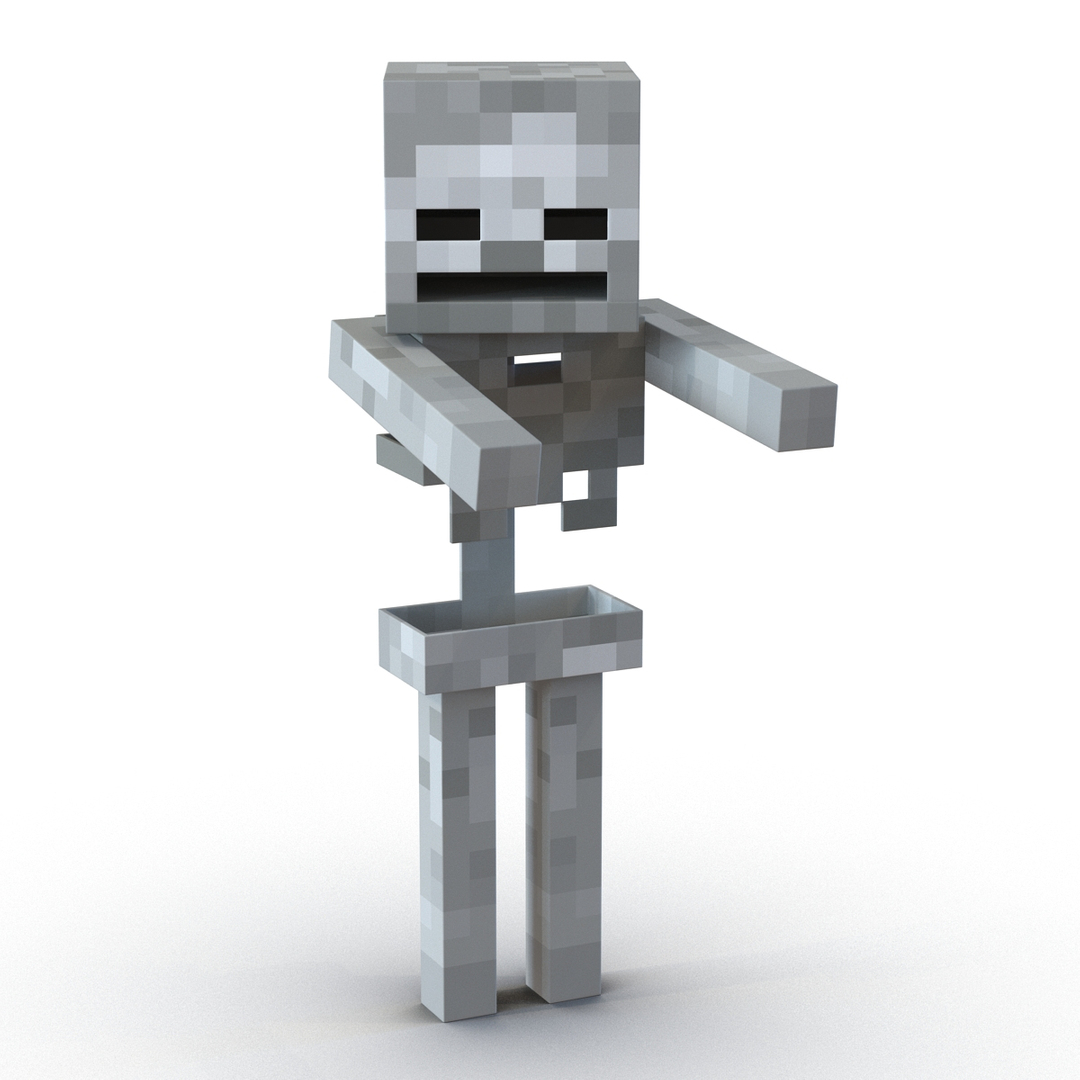 modelo 3d Esqueleto de minecraft - TurboSquid 1017803