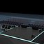 3D concert stage details lights model