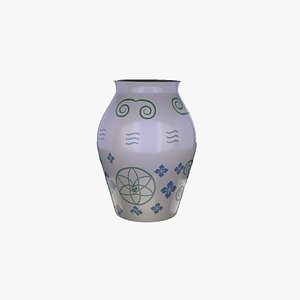 Vase 3 SXIX with Decoration Greek 3D model