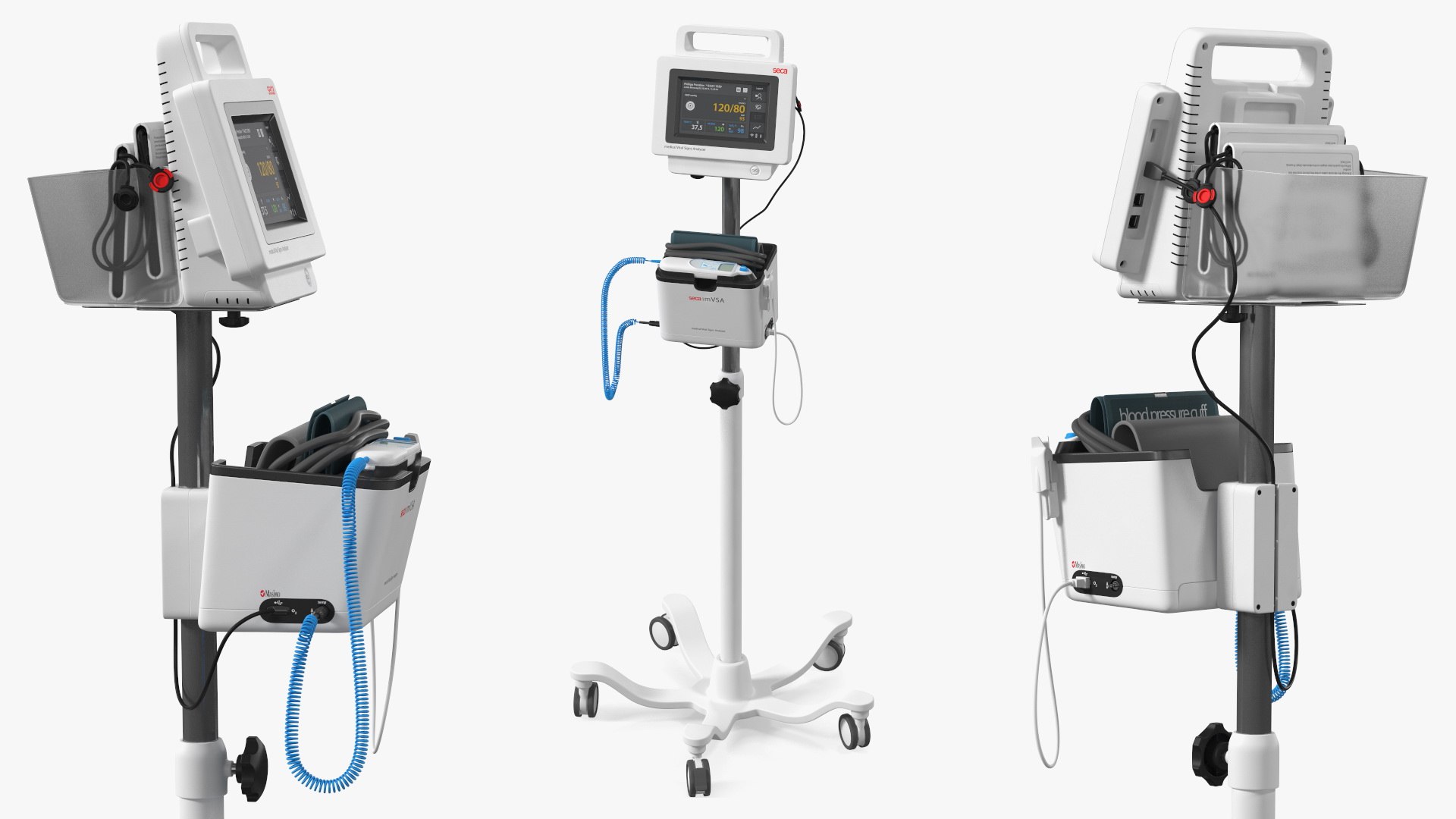 seca mVSA 535 Medical Vital Signs Analyzer with Stand 3D model preview