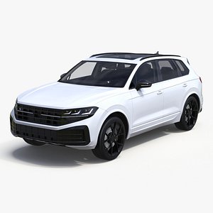 3D Electric SUV White