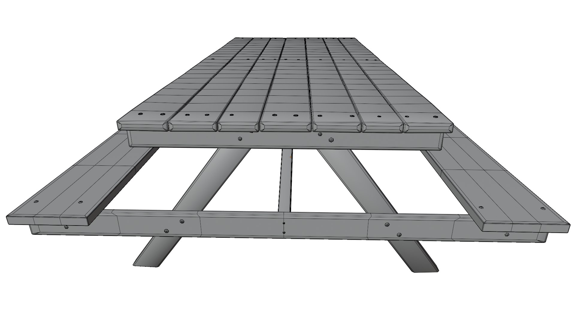 3D Picnic Table Model - TurboSquid 2236142