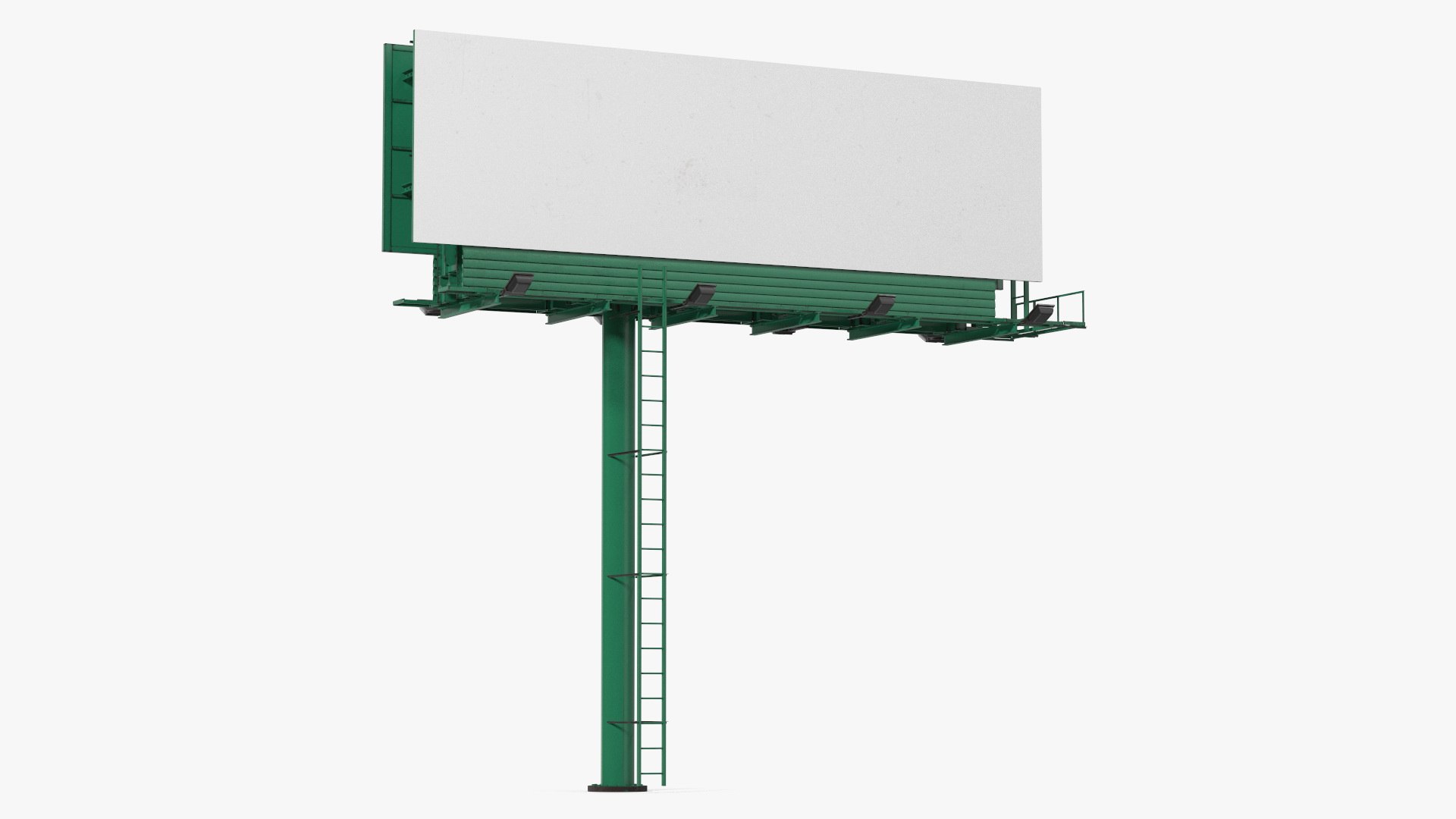 Outdoor Advertising Billboard Structure 3D model preview