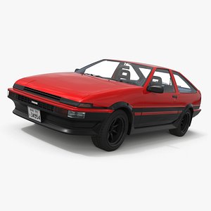 3D Toyota Sprinter Trueno AE86 Red