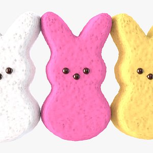 3D model Easter Candy Bunnies