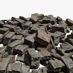 3D Scanned Construction Debris model