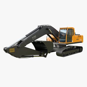 Modern Generic Heavy Duty Excavator 3D model
