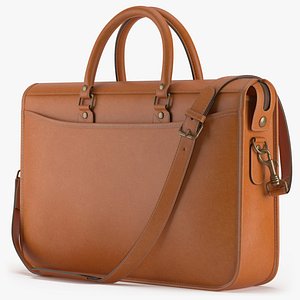 Marston Briefcase In Caramel Leather