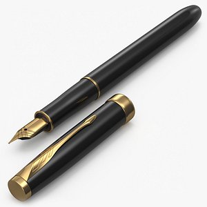 Elegant Fountain Pen 3D model