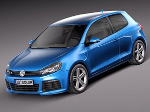 3d model volkswagen golf 2012 r