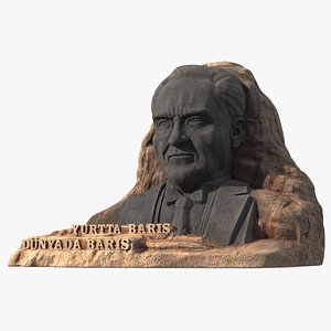 3D Ataturk Mask Monument model