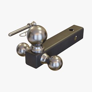 Tri-Ball Trailer Hitch Ball Mount 3D