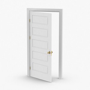 3D model interior-doors---door-5-ajar