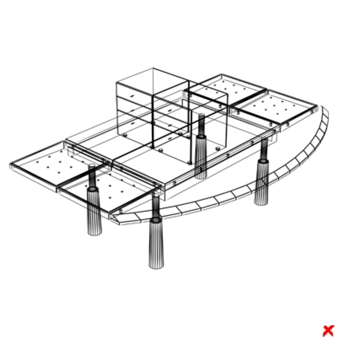Office Table 3d Dxf