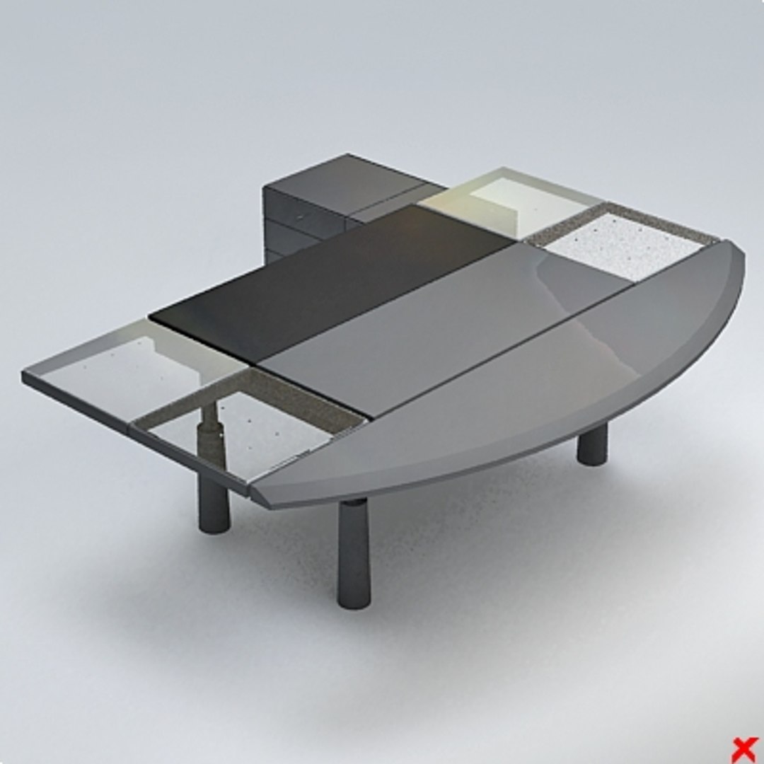 Office Table 3d Dxf