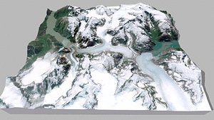 Mountain landscape Shakes glaiser 3D