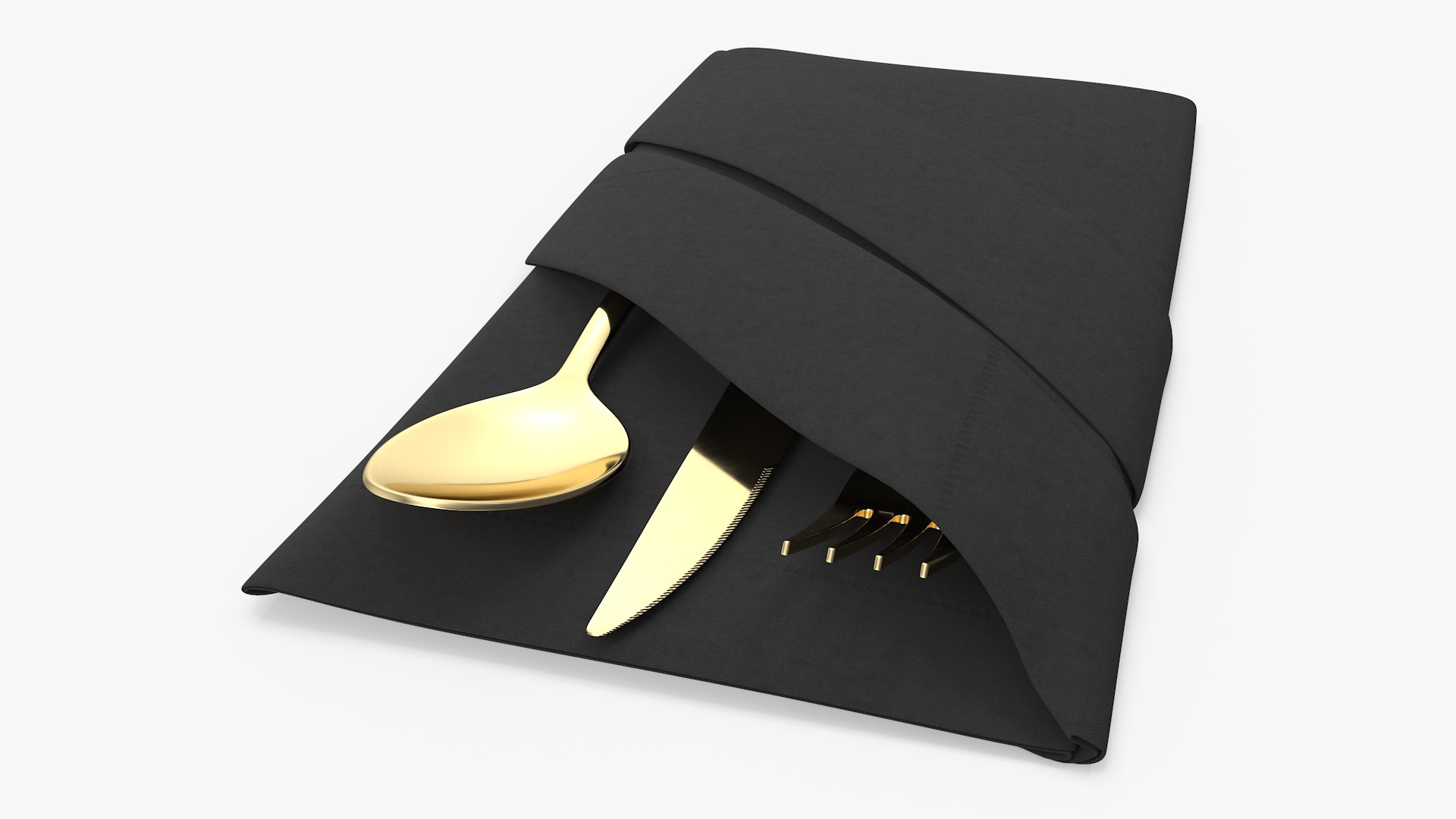 3D Napkin Fold Black with Gold Flatware https://p.turbosquid.com/ts-thumb/6Y/lwWXas/ad/napkinfoldblackwithgoldflatwarec4dmodel008/jpg/1674757175/1920x1080/fit_q87/6e0988bb6894f5e15e4c59940d6a0414c8ee41c7/napkinfoldblackwithgoldflatwarec4dmodel008.jpg