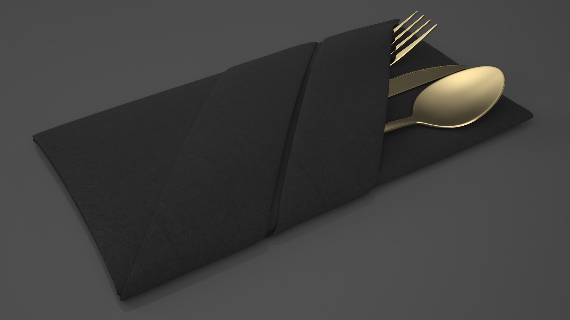 3D Napkin Fold Black with Gold Flatware https://p.turbosquid.com/ts-thumb/6Y/lwWXas/lh/napkinfoldblackwithgoldflatwarec4dmodel004/jpg/1674757160/1920x1080/fit_q87/34616399a4a9bcf8d6bd65745cf064ea85e86bf1/napkinfoldblackwithgoldflatwarec4dmodel004.jpg