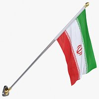 Iran Cloth Flag Wall Mount Animated Loop