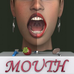 mouth lips teeth max7 3d max
