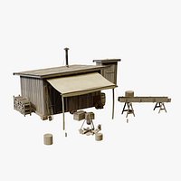 Wild West Prospector Shanty - Old West Gold Miner Camp PBR