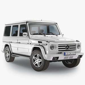 mercedes-benz gelandewagen g-class white 3D model