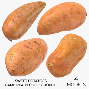 3D model Sweet Potatoes Game Ready Collection 01 - 4 models