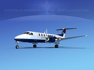 beechcraft 1900c 3d model