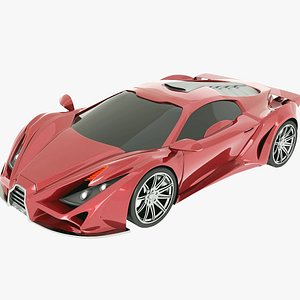 3D Exona supercar concept model