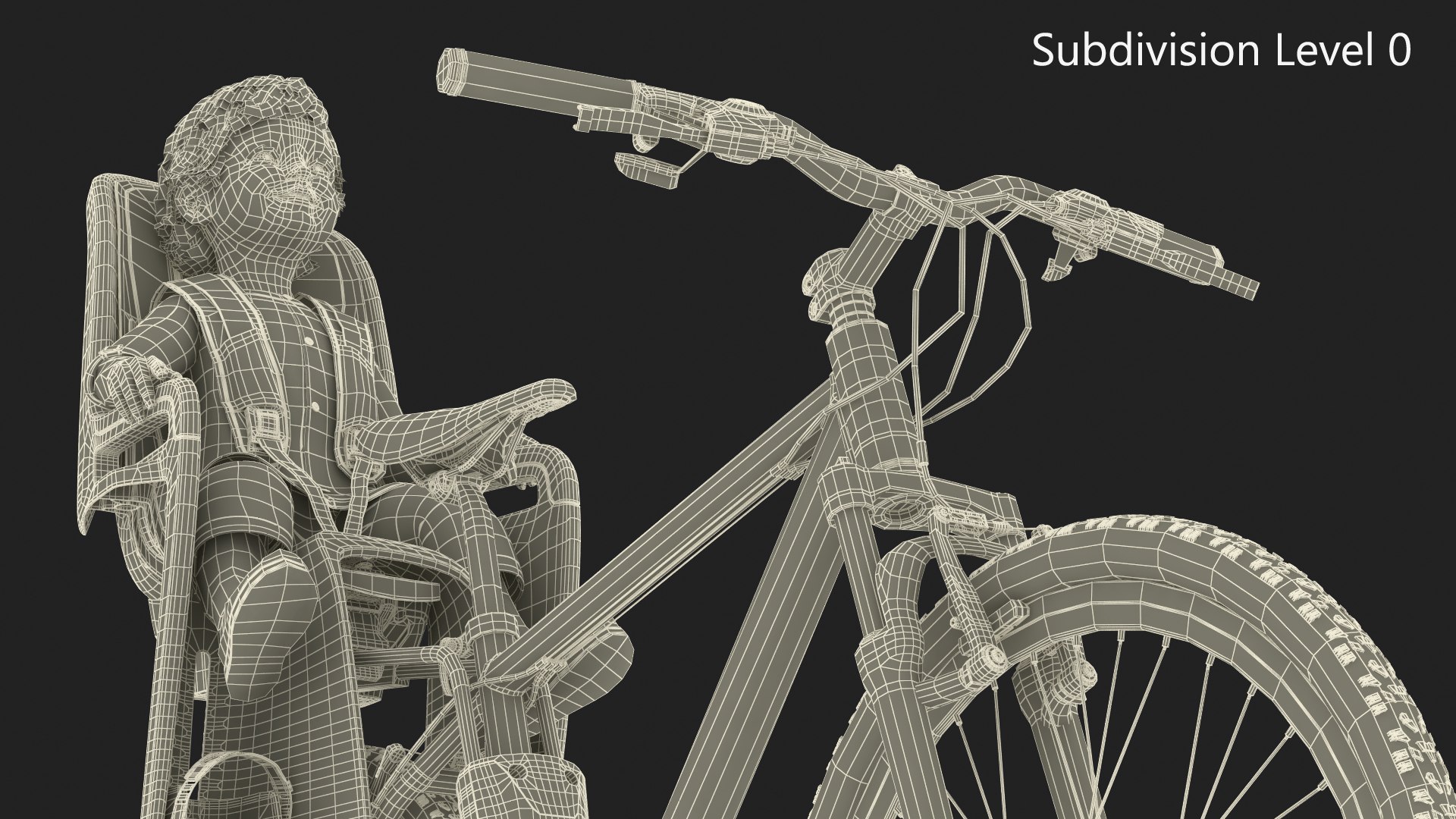 3D Toddler In Thule Safety Seat On Bike - TurboSquid 2271638