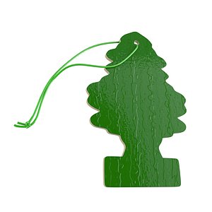 Paper Car Air Freshener Green model