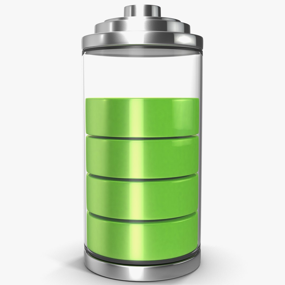 Cell Phone Battery Icon 4 3D model preview
