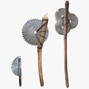 Post-apocalyptic cutting weapons 3D model