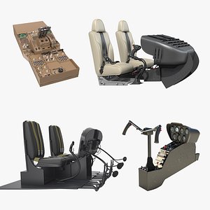 helicopter control panels 3 3D