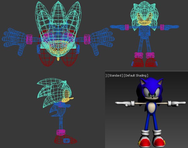 modelo 3d Sonic - Low Poly gratis - TurboSquid 1468017