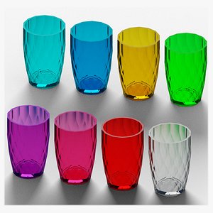 3D Glass II Faceted LP Lowpoly model