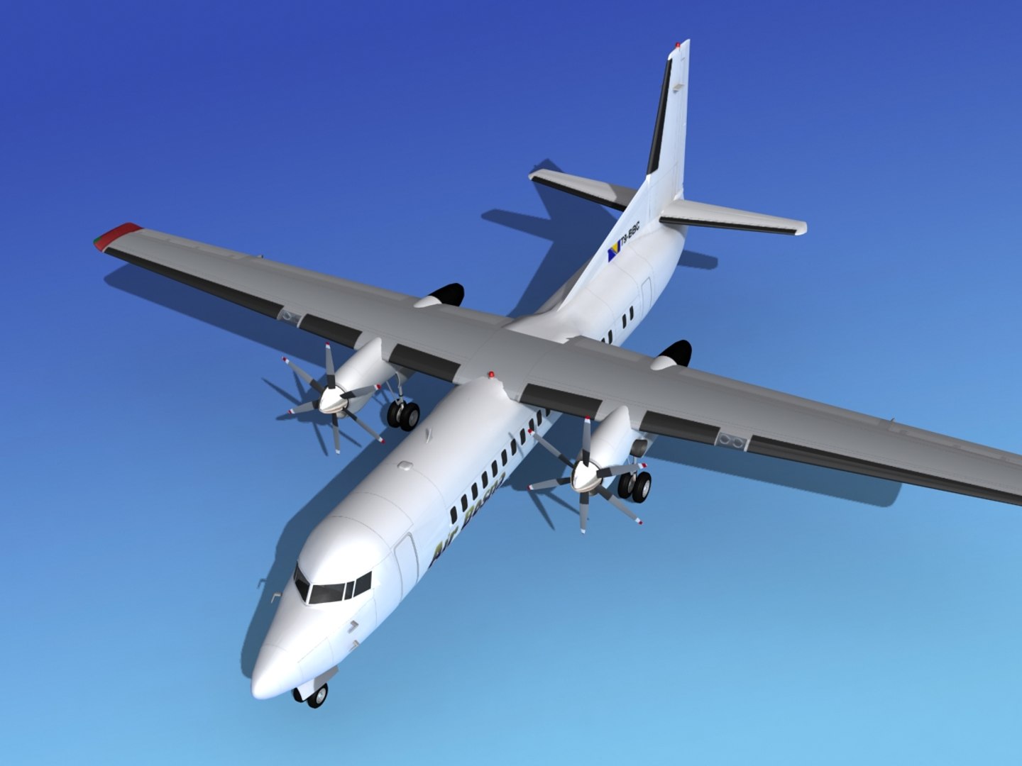 3d Fokker 50 Model