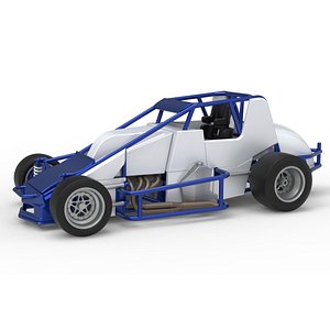 Pavement Silver Crown Car Scale 1 to 25 3D model