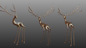 Bronze deer figurine
