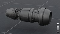 Thruster with turbofan engine and airbrake