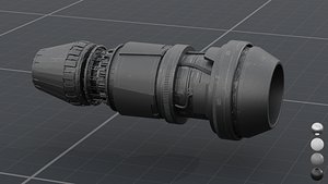 Thruster with turbofan engine and airbrake
