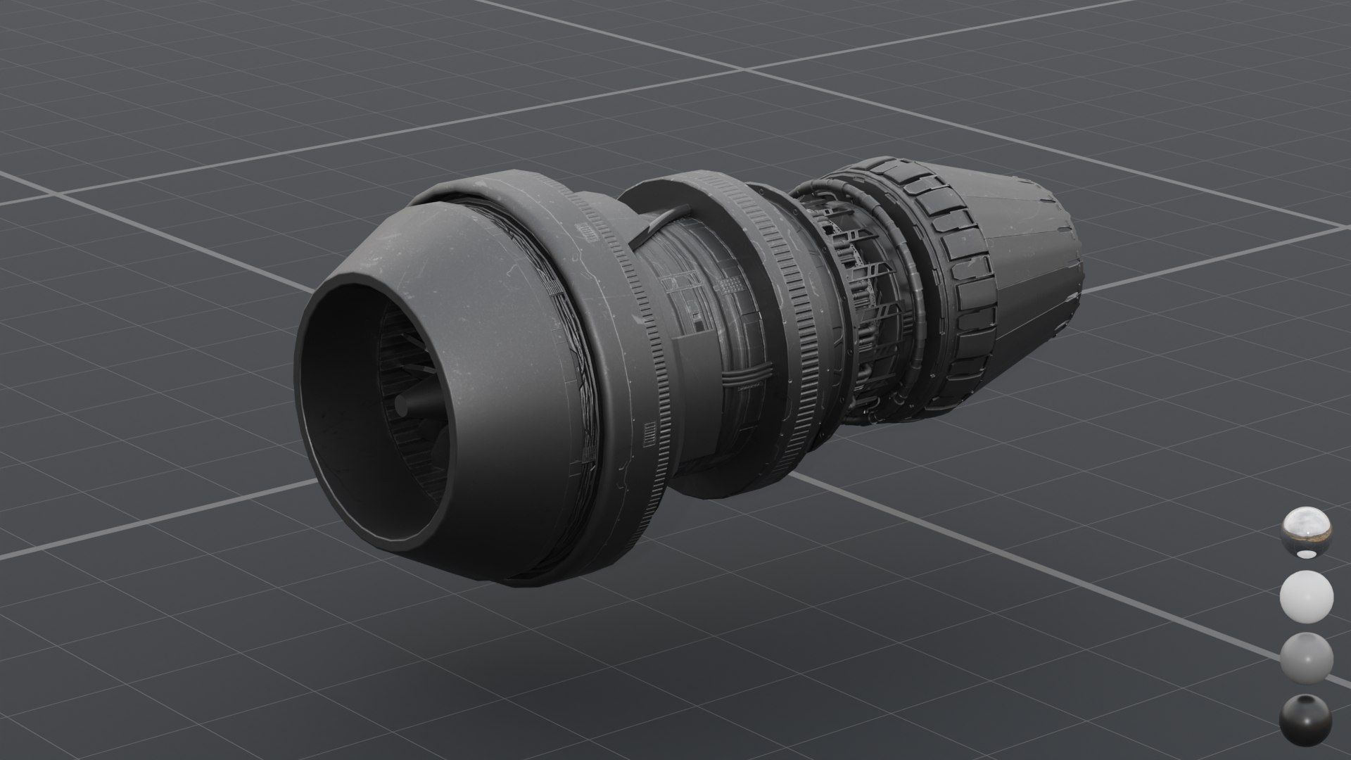 3D Thruster With Turbofan Engine And Airbrake - TurboSquid 2122956