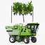 Rigged Grape Harvester with Vineyard Collection