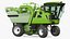 Rigged Grape Harvester with Vineyard Collection