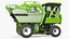 Rigged Grape Harvester with Vineyard Collection