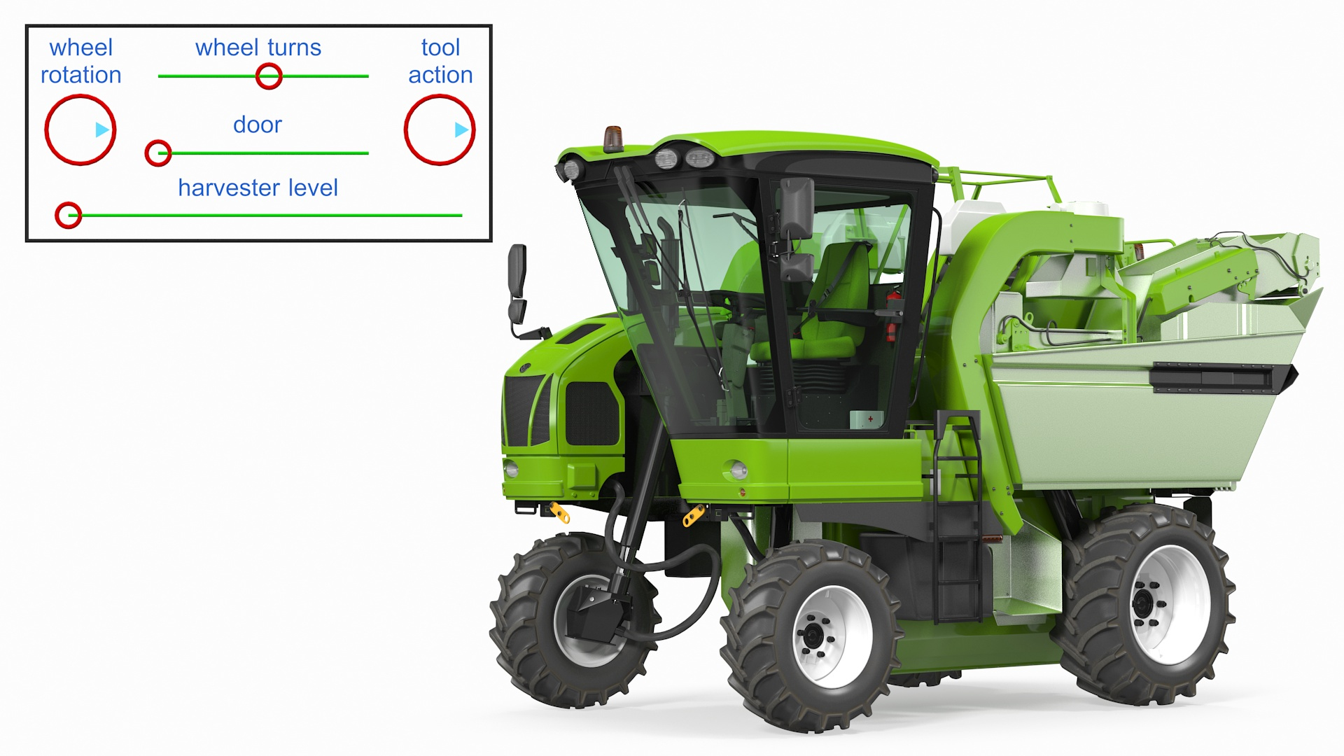 Rigged Grape Harvester with Vineyard Collection 3D model https://p.turbosquid.com/ts-thumb/6Z/RVIkdA/gl/grape_harvester_rigged_362/jpg/1642594647/1920x1080/turn_fit_q99/c8331cf57090ae9c09b91eb264030f2168f1f75e/grape_harvester_rigged_362-1.jpg